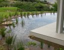 The natural swimming pool shortly after construction and prior to plant establishment